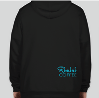 Circle R Rimini Coffee Hoodie - Black with Turquoise