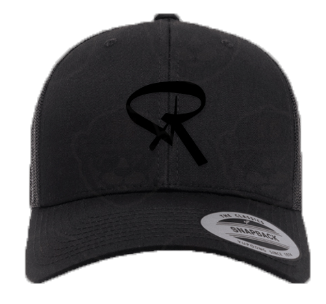 Trucker Hat Black with Embroidered R – Rimini Coffee