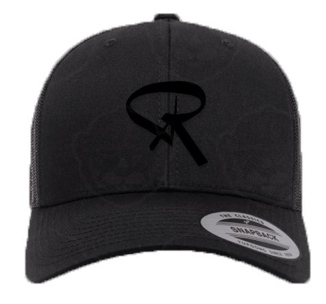 Trucker Hat Black with Embroidered R