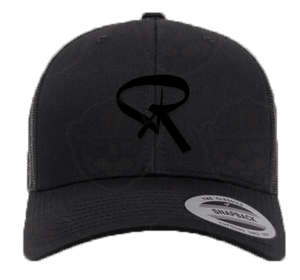 Trucker Hat Black with Embroidered R